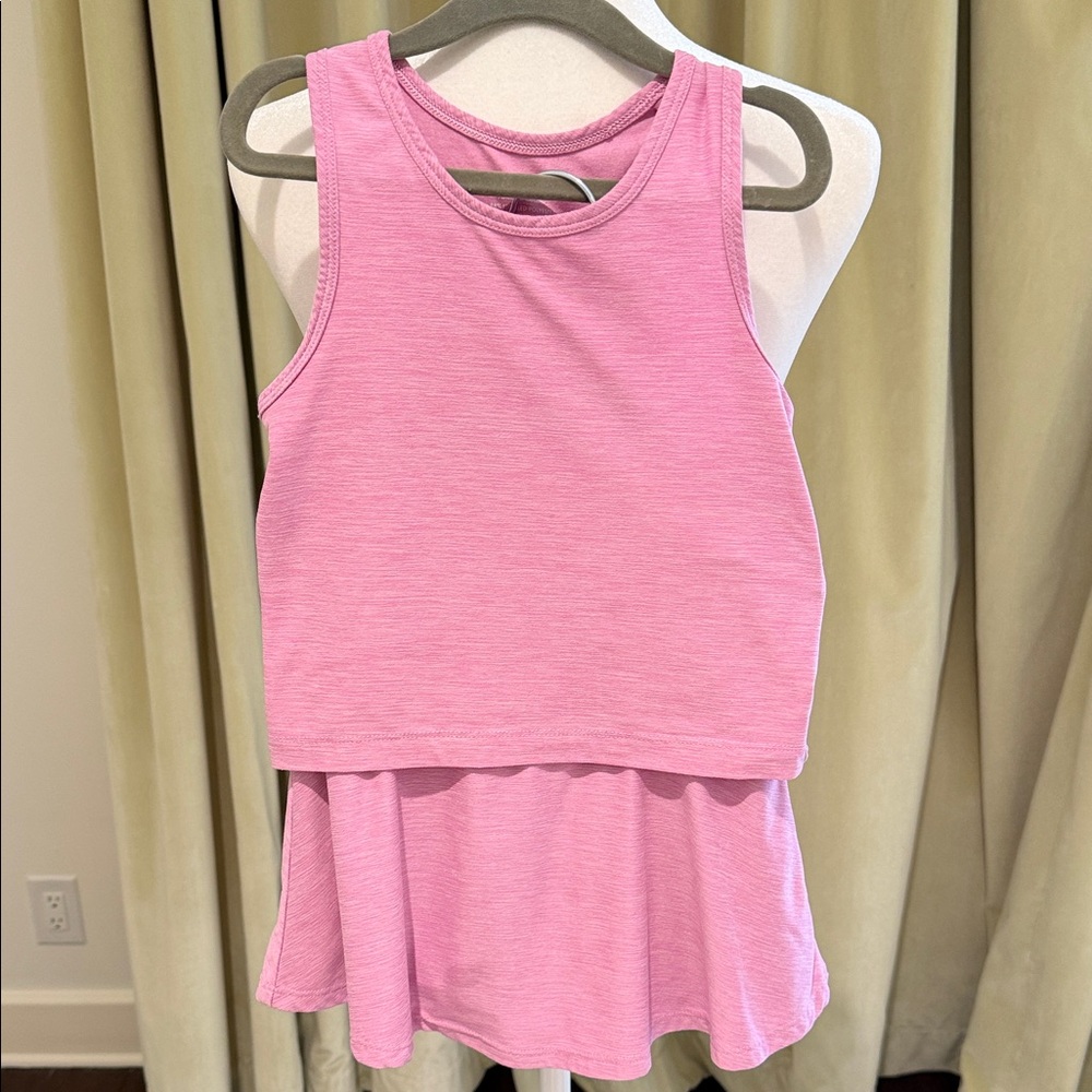 Hanna Andersson - Girl Pink Active Skort & Matching Tank Top - Size: 5Y